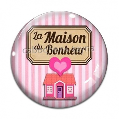 Cabochon Verre - la maison du bonheur