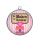 Pendentif Cabochon Argent - la maison du bonheur