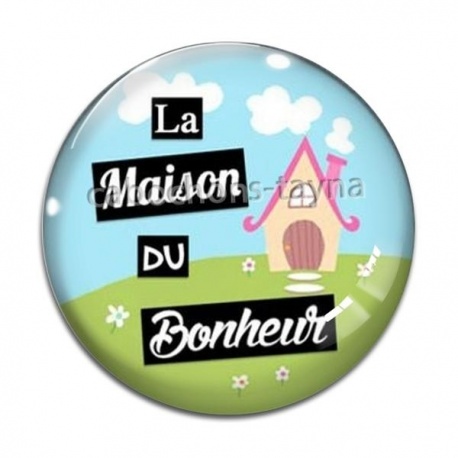 Cabochon Verre - la maison du bonheur