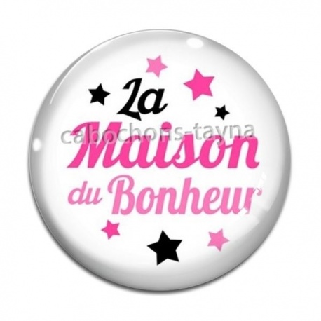 Cabochon Verre - la maison du bonheur