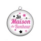 Pendentif Cabochon Argent - la maison du bonheur