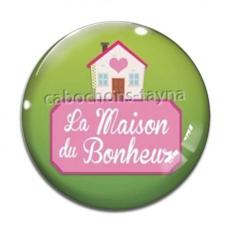 Cabochon Verre - la maison du bonheur