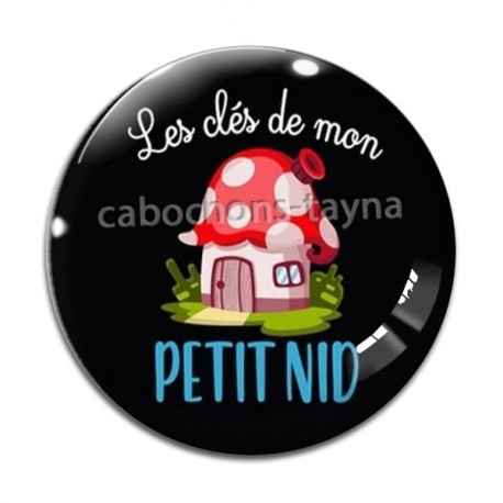 Cabochon Verre - les clés de mon petit nid