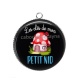Pendentif Cabochon Argent - les clés de mon petit nid