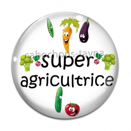 Cabochon Verre - Agricultrice