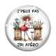 Cabochon Verre - j'peux pas j'ai apéro