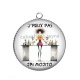 Pendentif Cabochon Argent - j'peux pas j'ai mojito