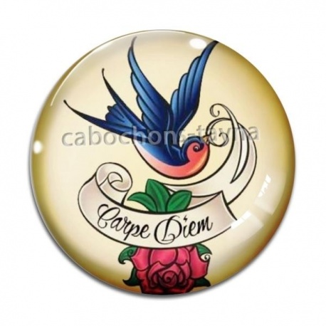 Cabochon Verre - carpe Diem