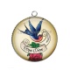 Pendentif Cabochon Argent - carpe Diem