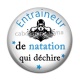 Cabochon Résine - entraineur de natation qui déchire