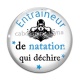Cabochon Verre - entraineur de natation qui déchire