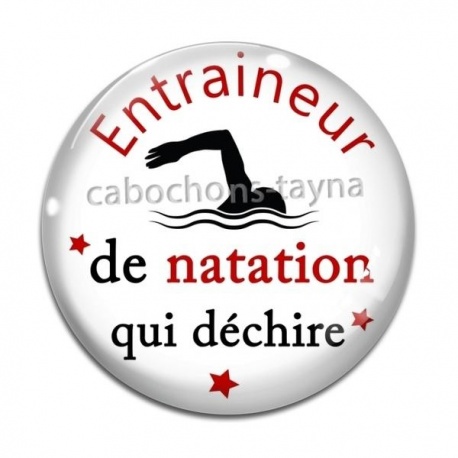 Cabochon Verre - entraineur de natation
