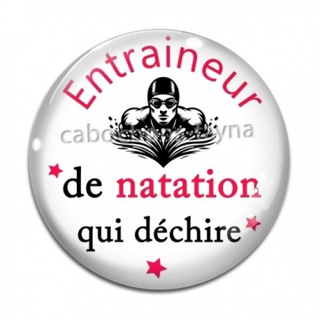 Cabochon Verre - entraineur de natation
