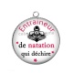 Pendentif Cabochon Argent - entraineur de natation