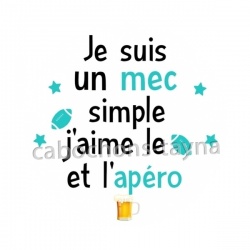 je suis un mec simple j'aime le rugby et l'apéro