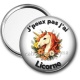 Miroir de poche - j'peux pas j'ai licorne