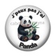 Cabochon Résine - j'peux pas j'ai panda