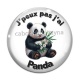 Cabochon Verre - j'peux pas j'ai panda