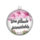 Pendentif Cabochon Argent - une filleule formidable