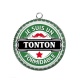 Pendentif Cabochon Argent - je suis un tonton formidable