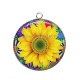 Pendentif Cabochon Argent - tournesol