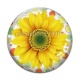 Cabochon Verre - tournesol