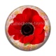 Cabochon Résine - coquelicot