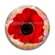 Cabochon Verre - coquelicot