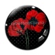 Cabochon Verre - coquelicot