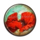 Cabochon Résine - coquelicot