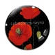 Cabochon Verre - coquelicot
