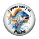 Cabochon Résine - j'peux pas j'ai pêche