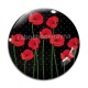 Cabochon Verre - coquelicot
