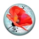 Cabochon Résine - coquelicot