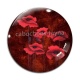 Cabochon Verre - coquelicot
