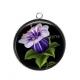Pendentif Cabochon Argent - fleur