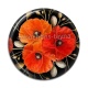 Cabochon Résine - coquelicot
