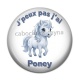 Cabochon Résine - j'peux pas j'ai poney