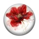 Cabochon Résine - coquelicot