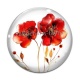 Cabochon Verre - coquelicot