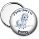 Miroir de poche - j'peux pas j'ai poney