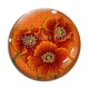 Cabochon Verre - coquelicot