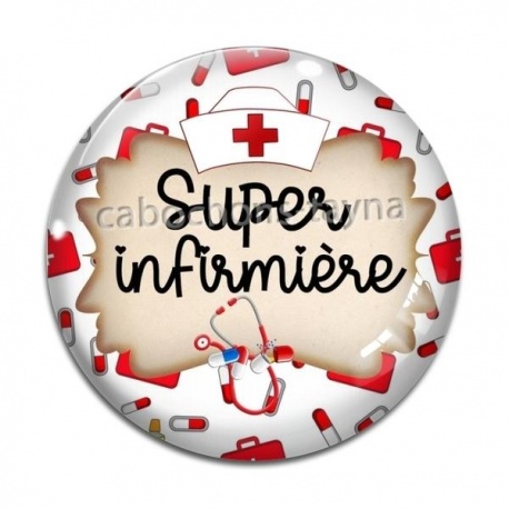 Cabochon Verre - super infirmière