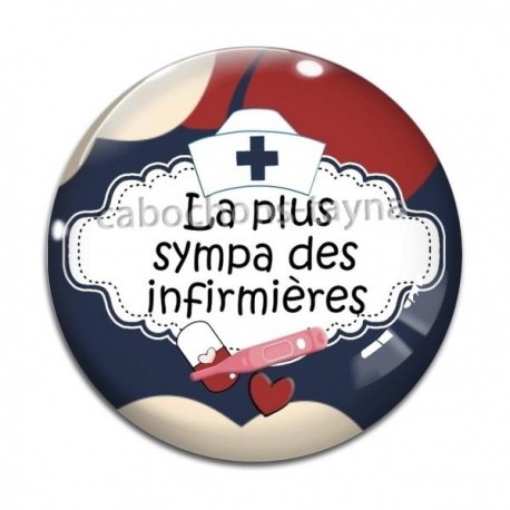 Cabochon Verre - la plus sympa des infirmières