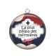 Pendentif Cabochon Argent - la plus sympa des infirmières