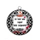 Pendentif Cabochon Argent - je suis une super aide soignante