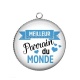 Pendentif Cabochon Argent - meilleur parrain