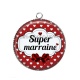 Pendentif Cabochon Argent - super marraine