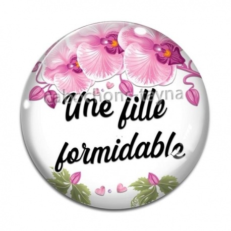 Cabochon Verre - une fille formidable
