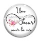 Cabochon Verre - une soeur pour la vie